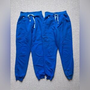 Figs Zamora High Waisted Jogger Scrub Pants Lot Of 2 Blue Size XS